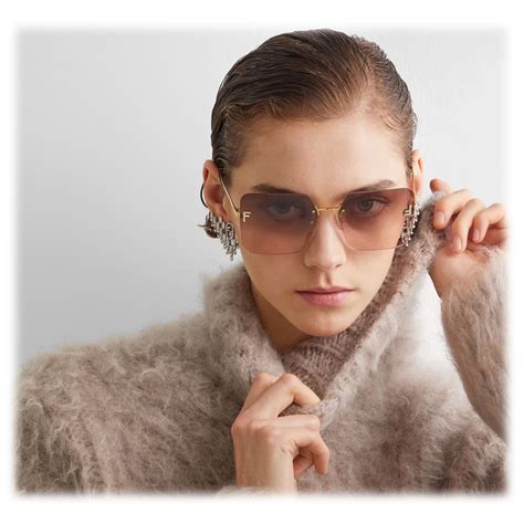 58mm gradient square sunglasses fendi|Fendi First Crystal .